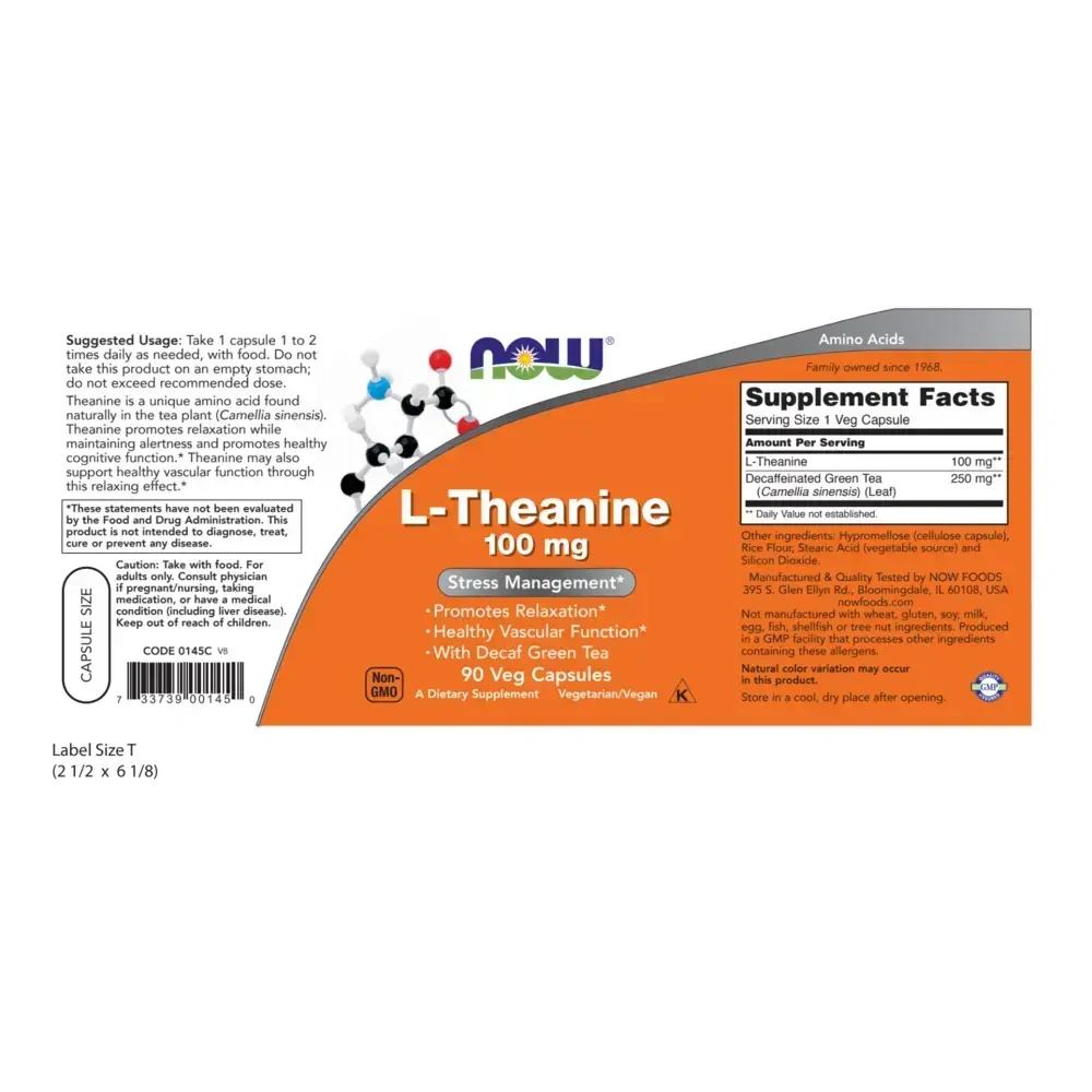 Product image for L-Theanine 100mg.