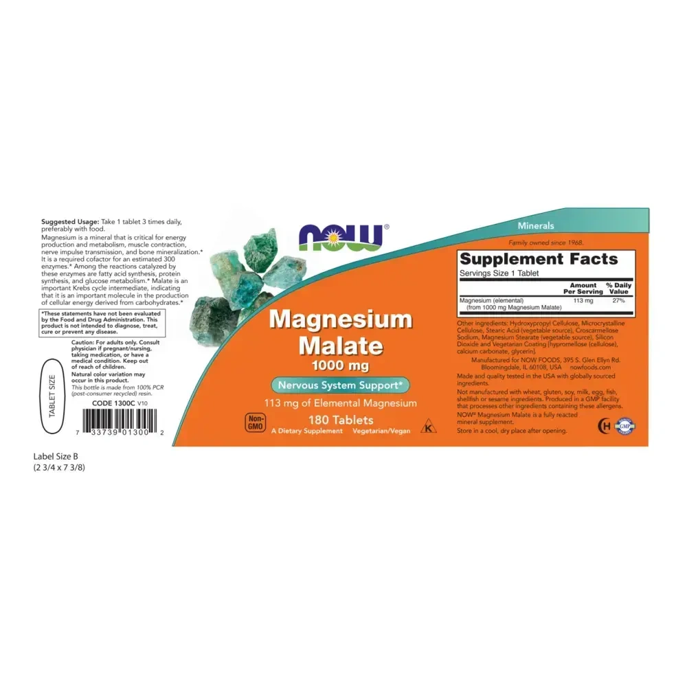 Product image for Magnesium Malate 1000mg.