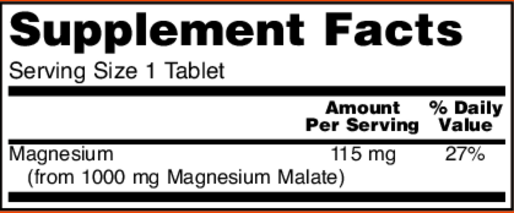 Product image for Magnesium Malate 1000mg.