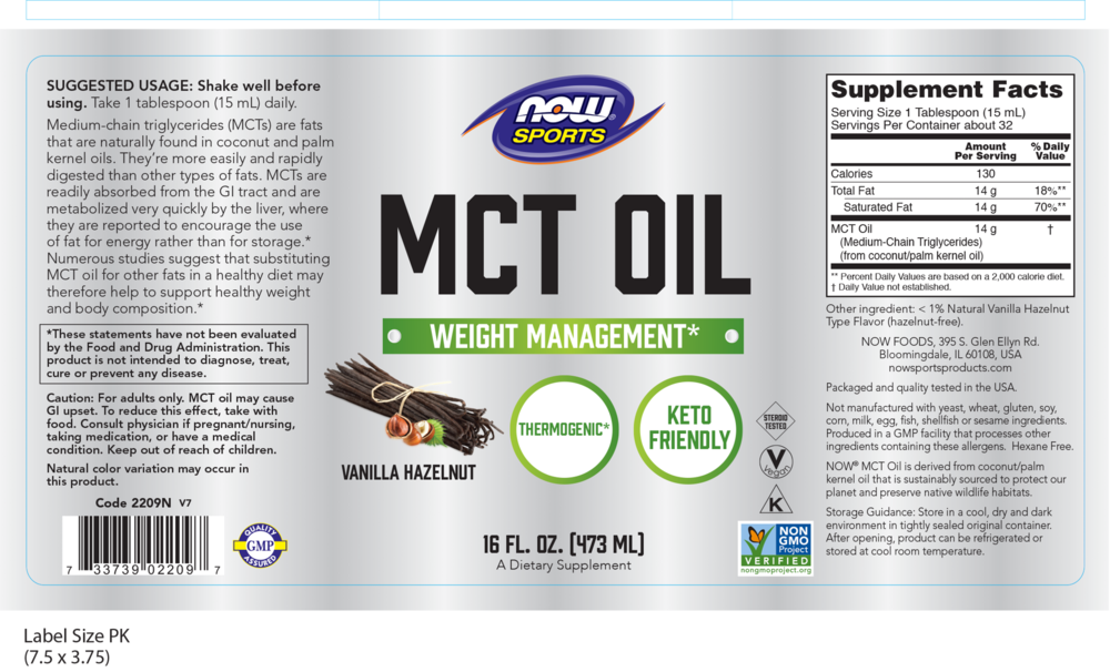 Product image for MCT Oil Vanilla Hazelnut.