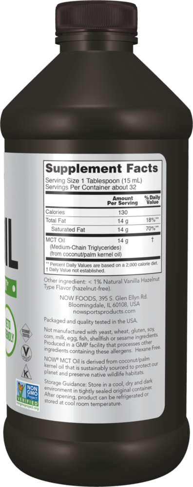 Product image for MCT Oil Vanilla Hazelnut.