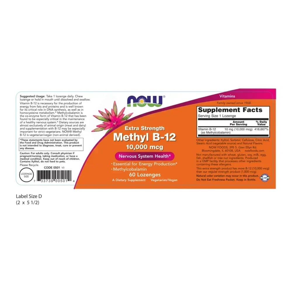 Product image for Methyl B-12 10,000mcg.