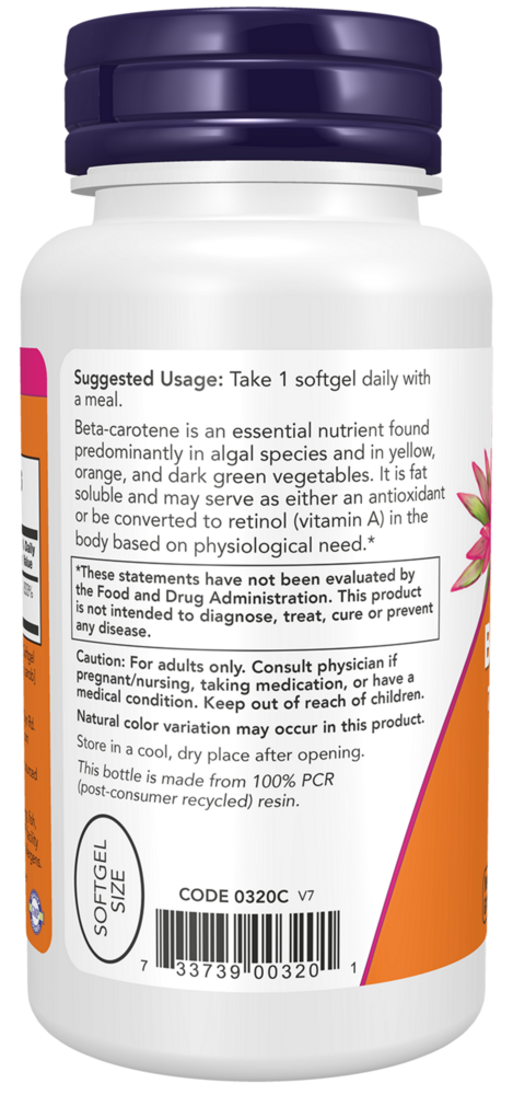 Product image for Natural Beta Carotene 25,000IU.