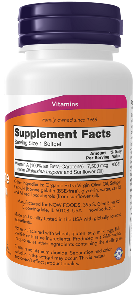 Product image for Natural Beta Carotene 25,000IU.
