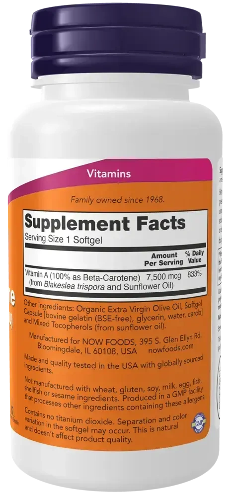 Product image for Natural Beta Carotene 25,000IU.
