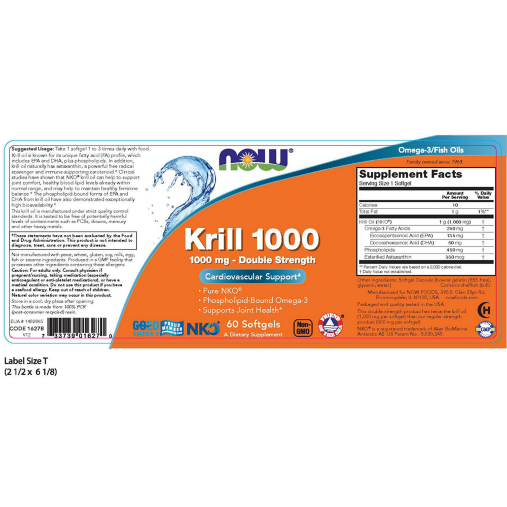 Product image for Krill 1000 1000mg - Double Strength 60sg.