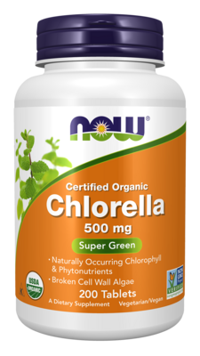 Organic Chlorella 500mg 200 tablets