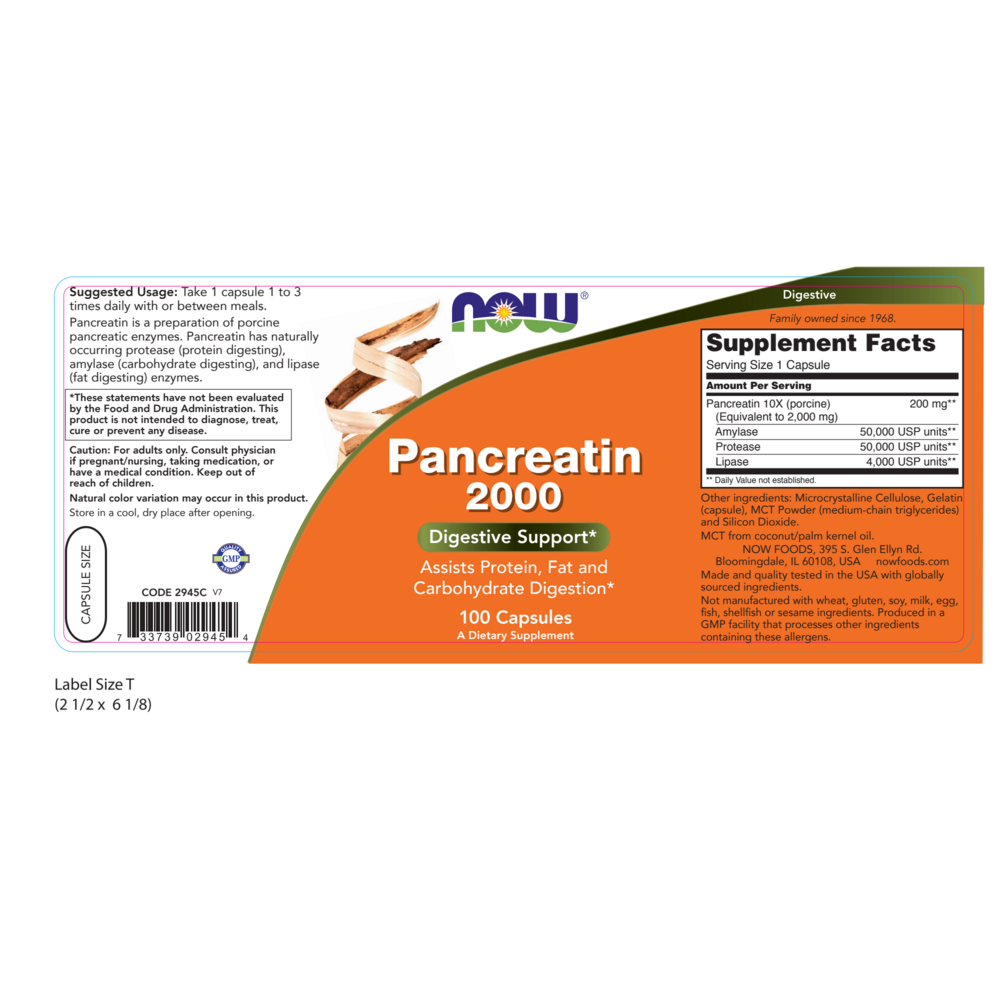 Product image for Pancreatin 2000.
