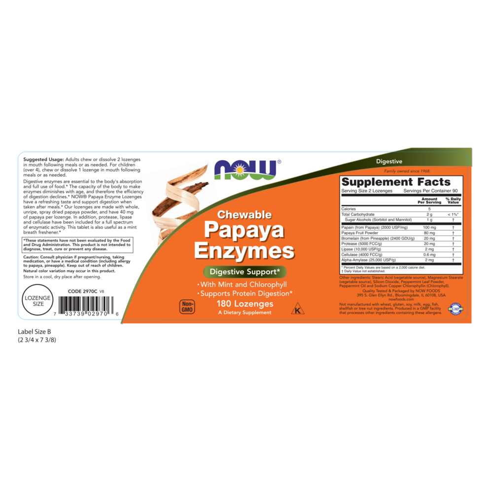 Product image for Papaya Enzymes.