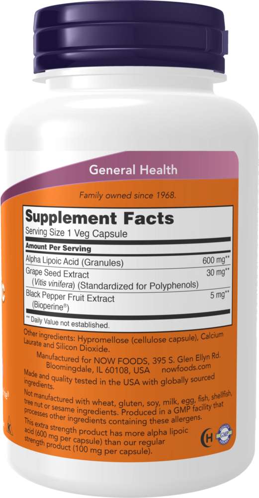 Product image for Alpha Lipoic Acid 600mg.
