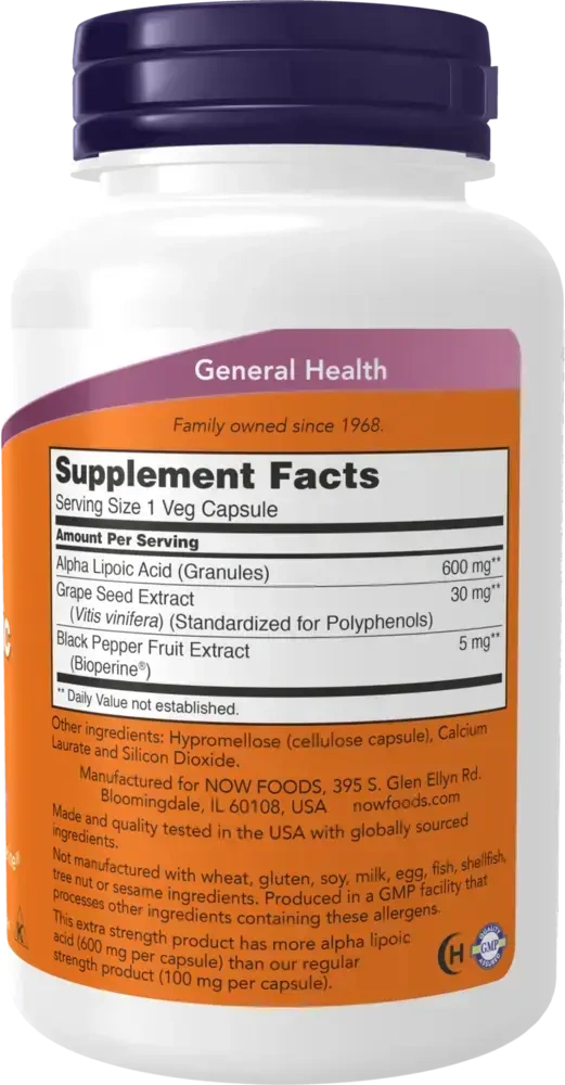 Product image for Alpha Lipoic Acid 600mg.