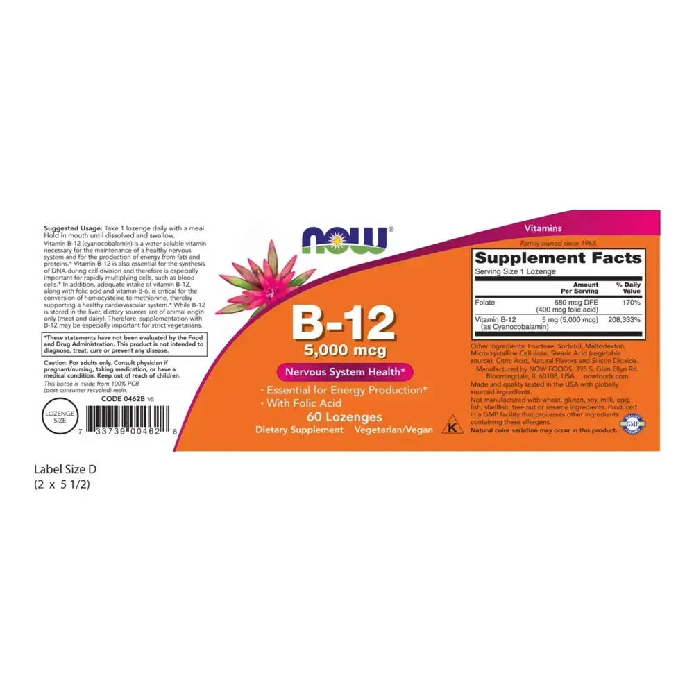 Product image for Vitamin B-12 5000mcg.