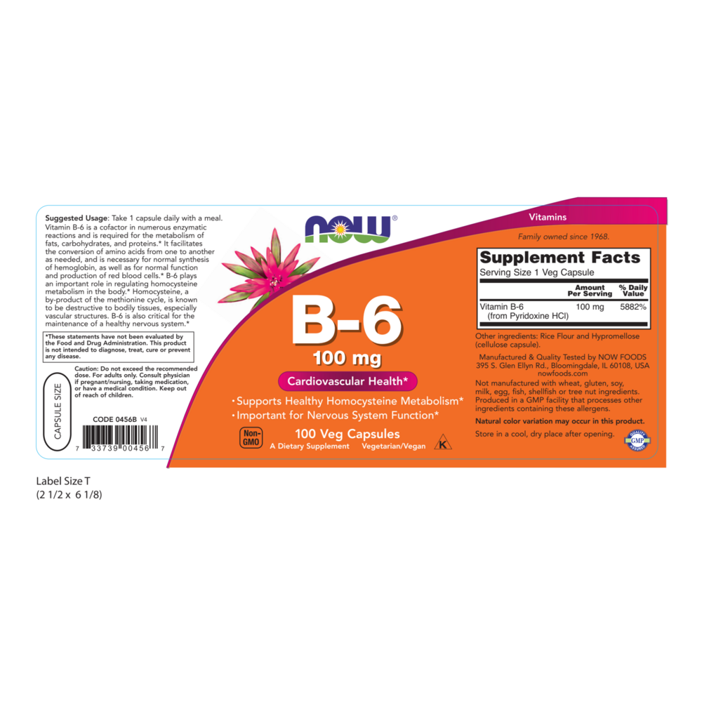 Product image for B-6 100mg.