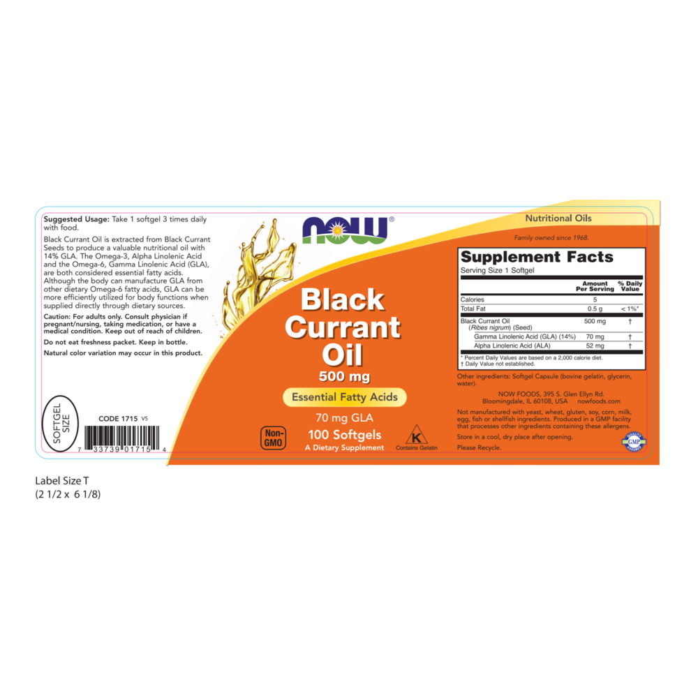 Product image for Black Currant Oil 500mg.