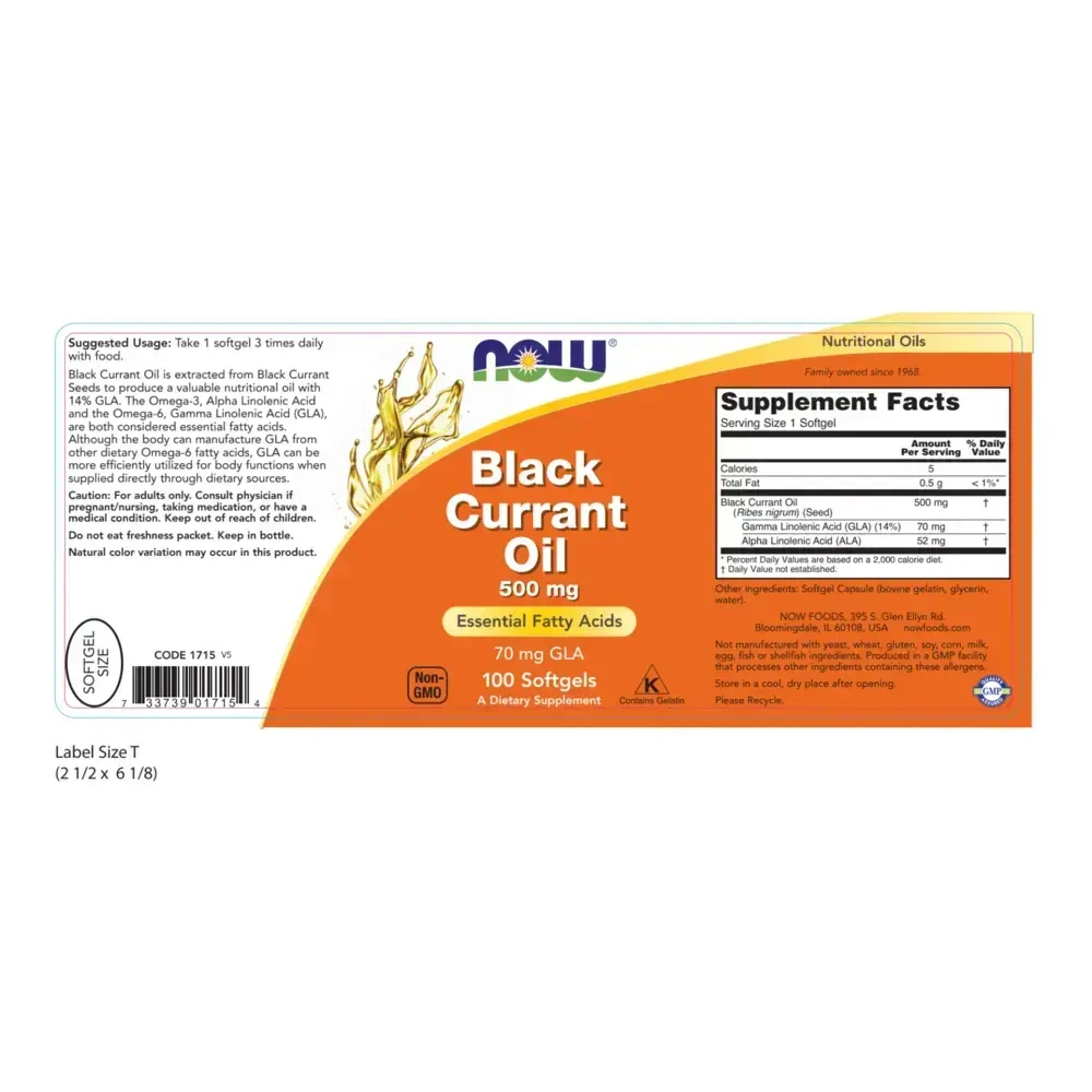 Product image for Black Currant Oil 500mg.