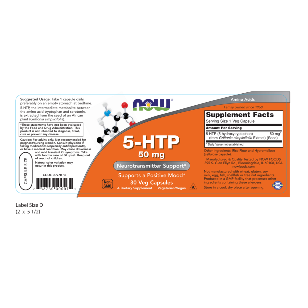 Product image for 5-HTP 50mg.