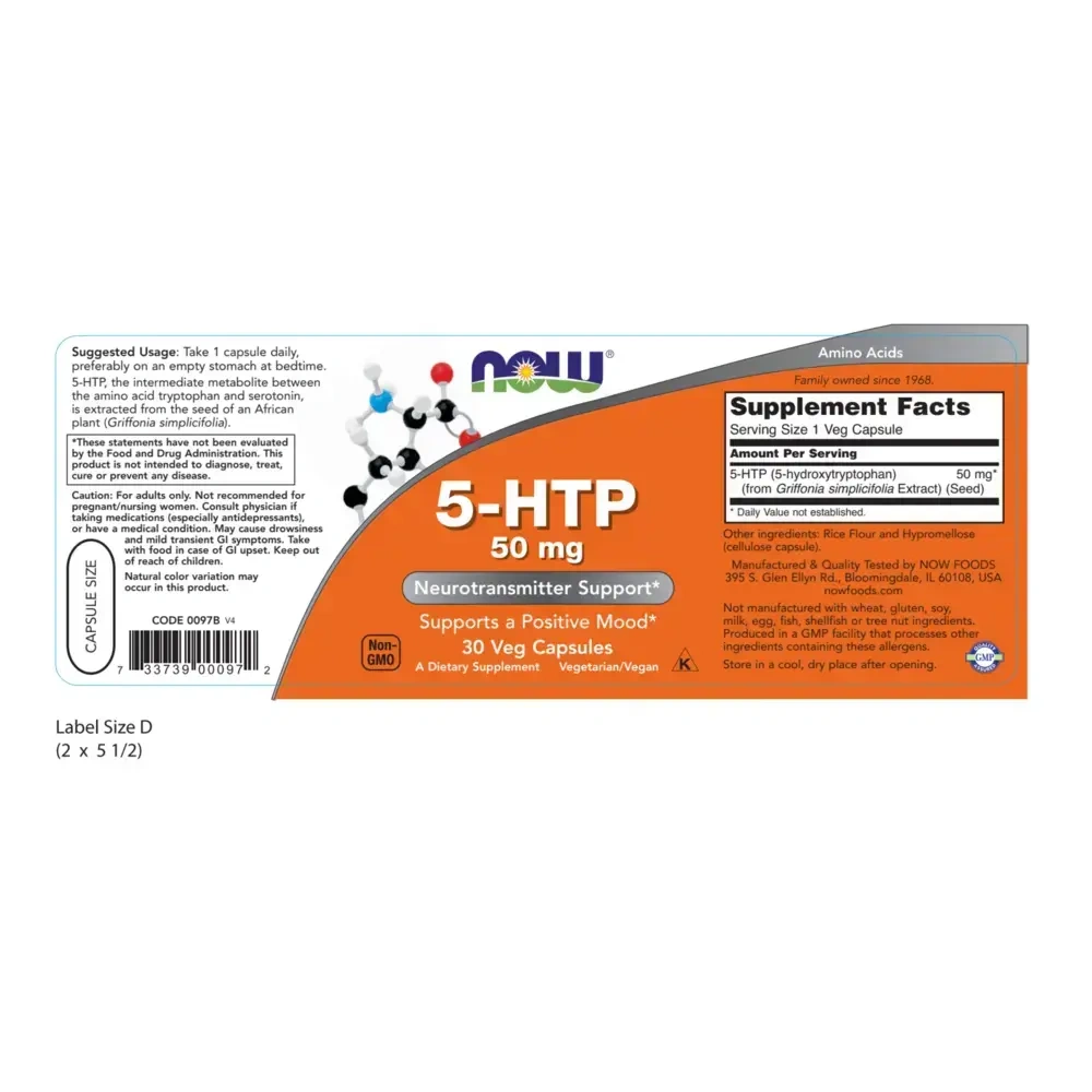 Product image for 5-HTP 50mg.