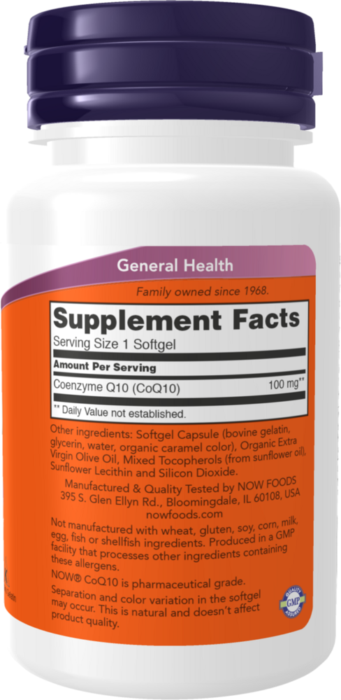 Product image for CoQ10 100mg Gels.