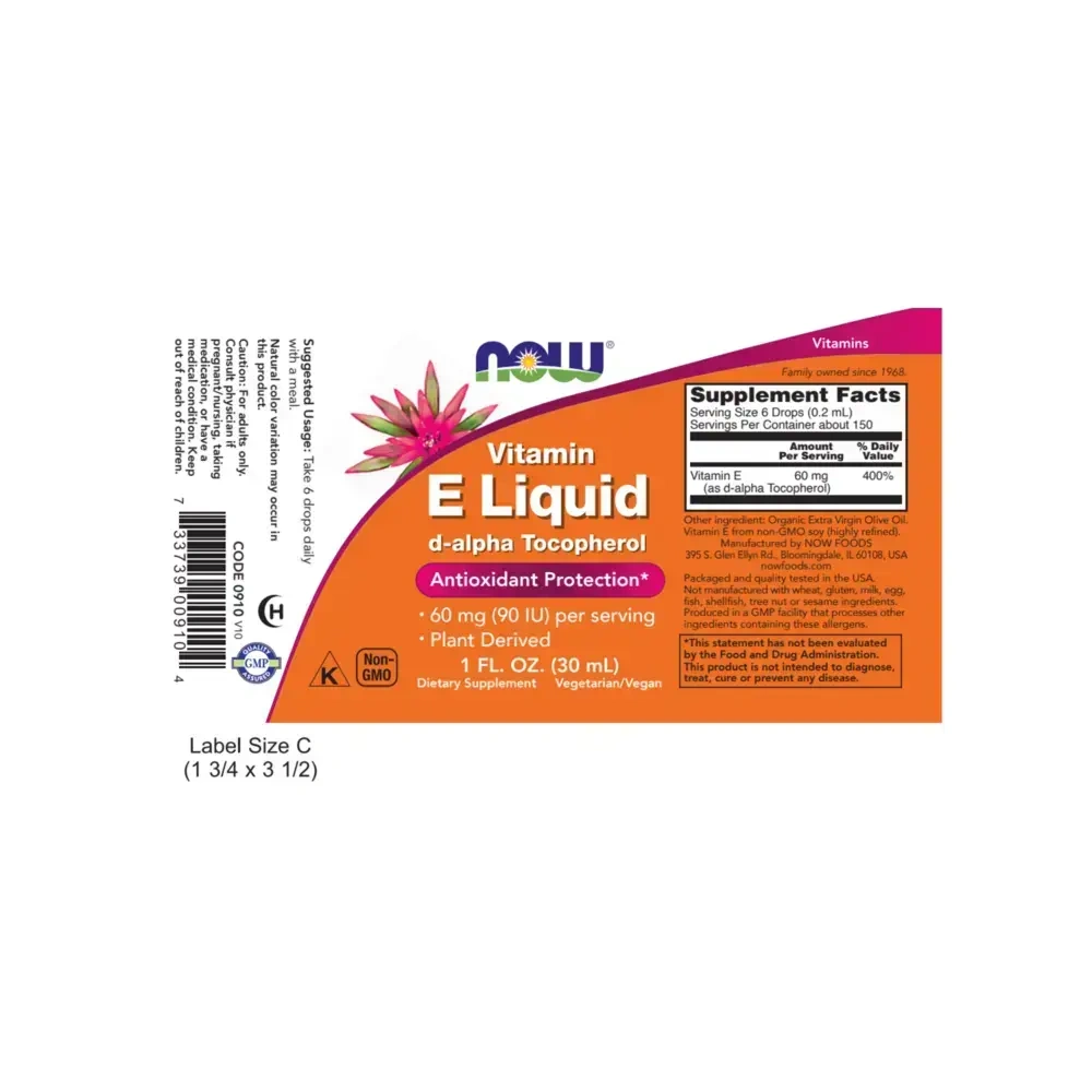 Product image for E Liquid with d-alpha Tocopherol.