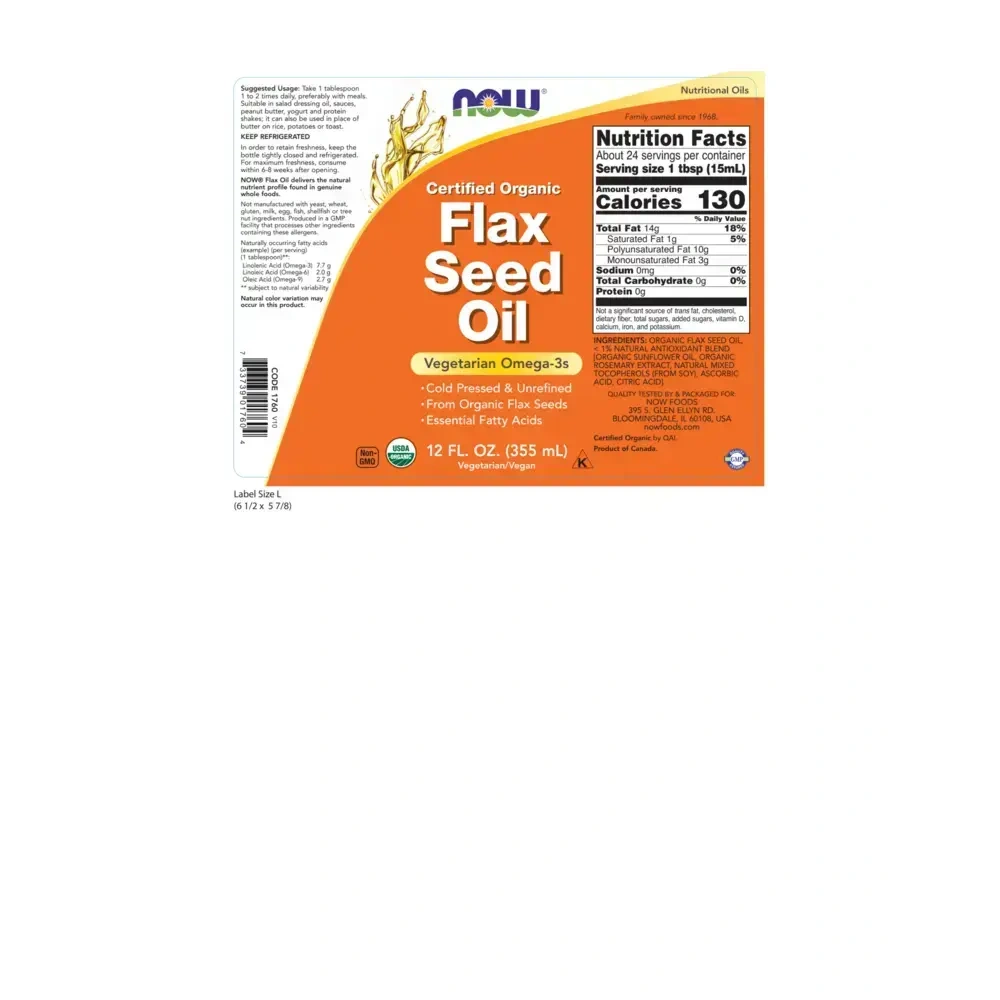Product image for Flax Seed Oil.
