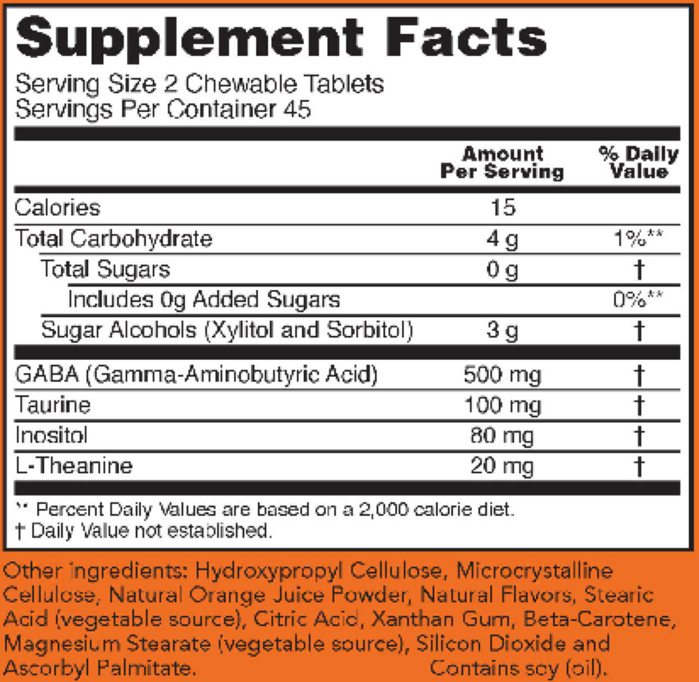 Product image for GABA 250mg.