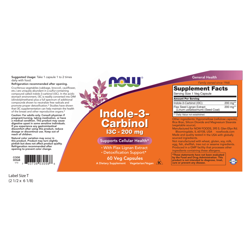Product image for Indole-3-Carbinol 200mg.