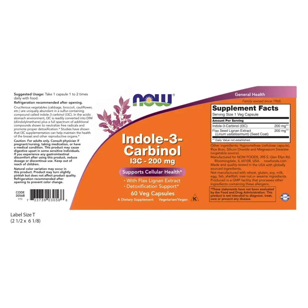 Product image for Indole-3-Carbinol 200mg.