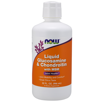Liq Glucos and Chondroitin with  MSM (32 Ounces) by NOW Foods