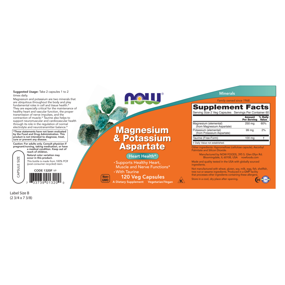 Product image for Magnesium &amp; Potassium Aspartate.