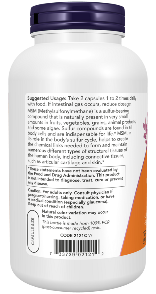 Product image for MSM 1000mg.