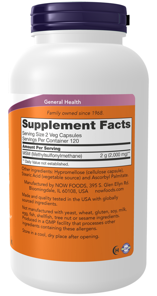 Product image for MSM 1000mg.