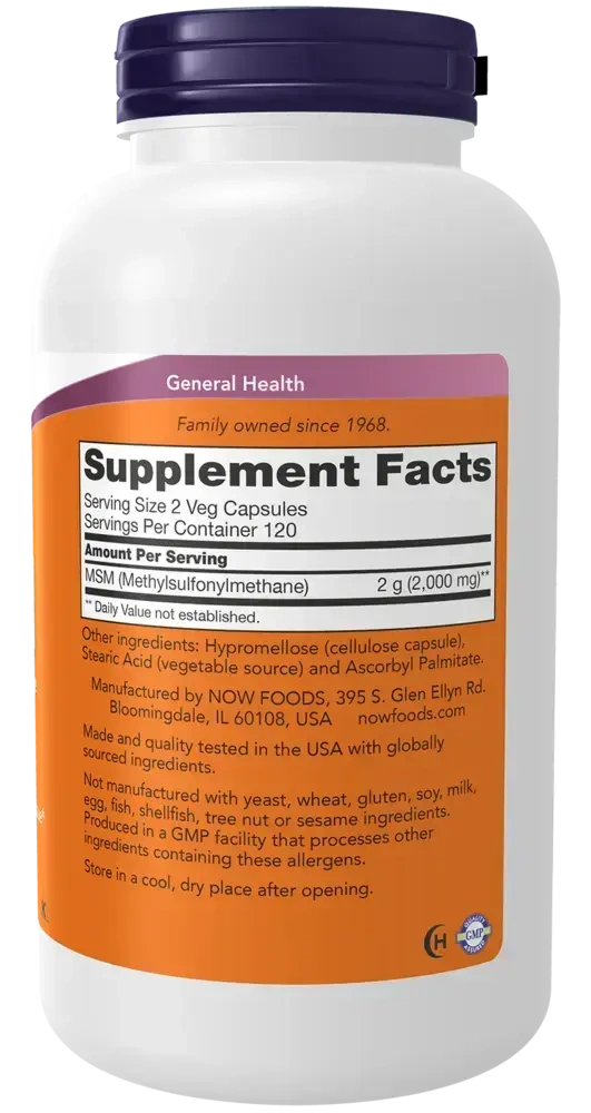 Product image for MSM 1000mg.