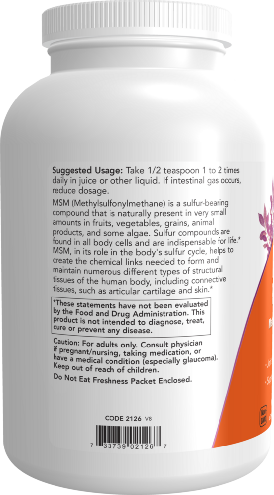 Product image for MSM Powder.