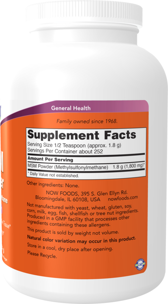 Product image for MSM Powder.