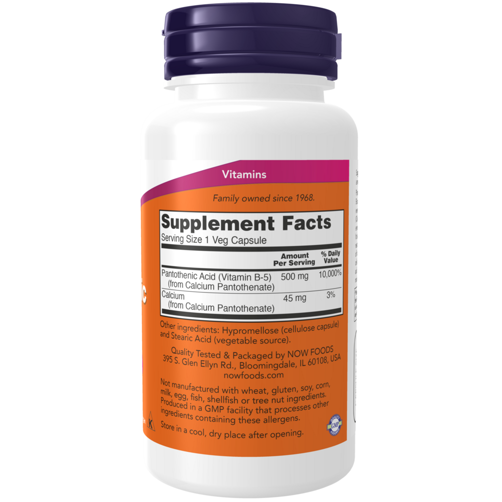 Product image for Pantothenic Acid 500mg.