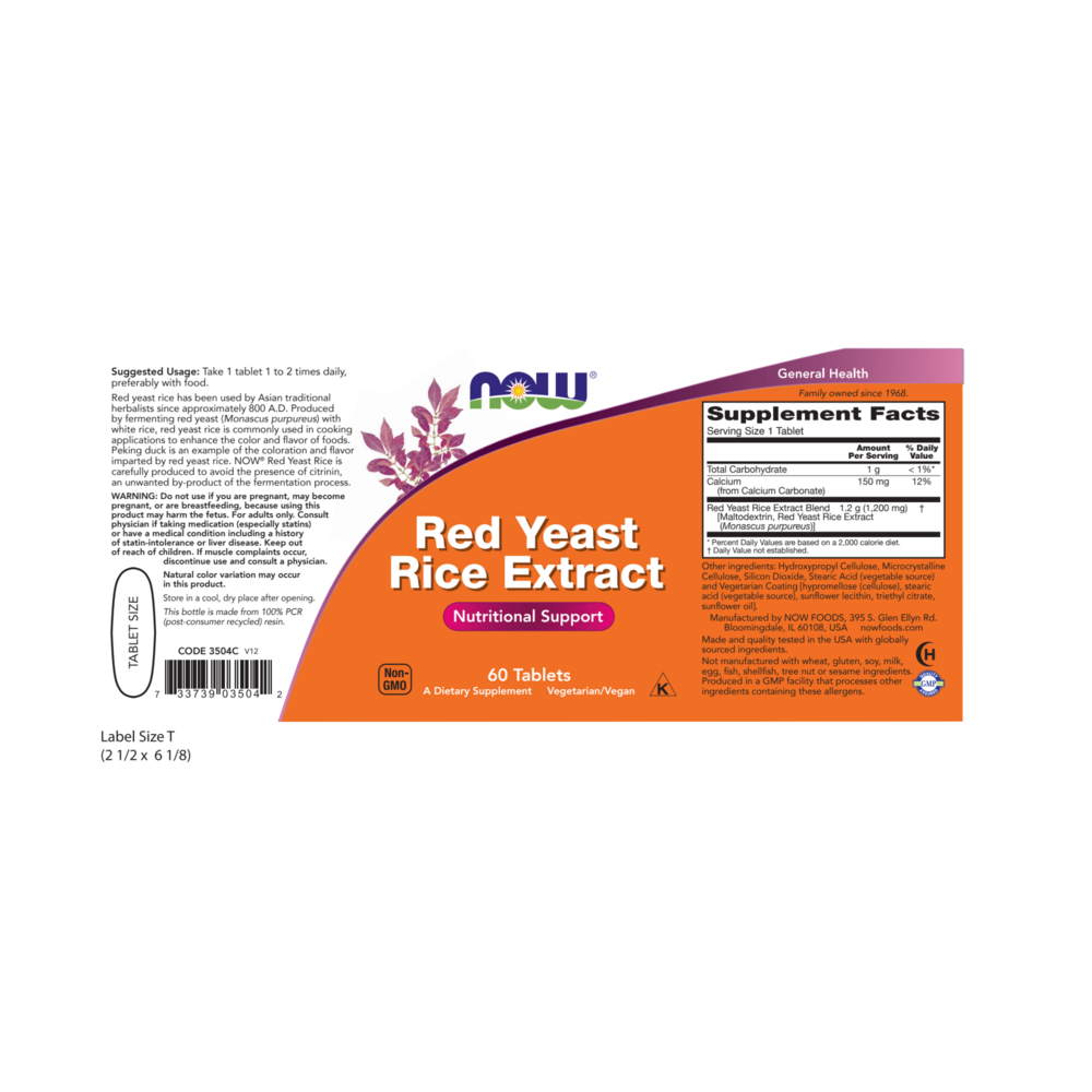 Product image for Red Yeast Rice 1200mg.