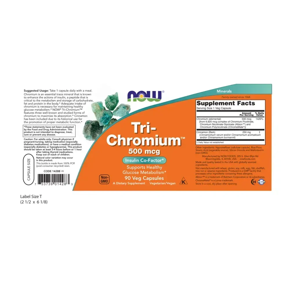 Product image for Tri-Chromium 500mcg.