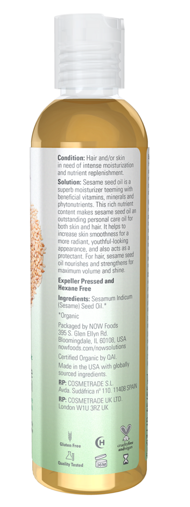 Product image for Organic Sesame Seed Oil.
