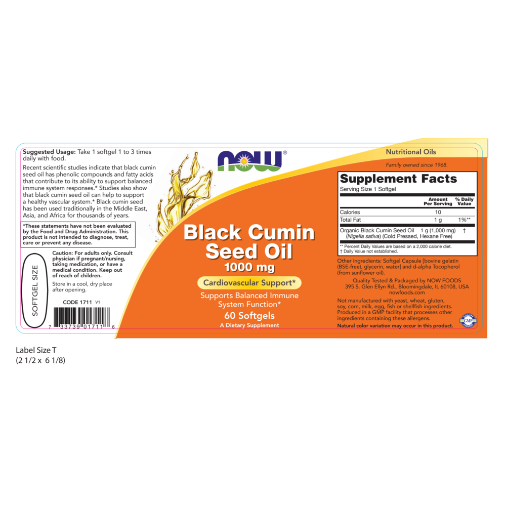 Product image for Black Cumin Seed Oil 1000mg.