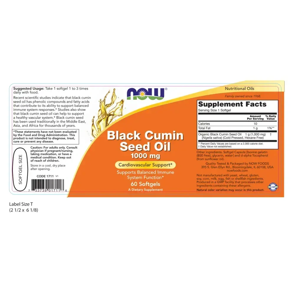 Product image for Black Cumin Seed Oil 1000mg.