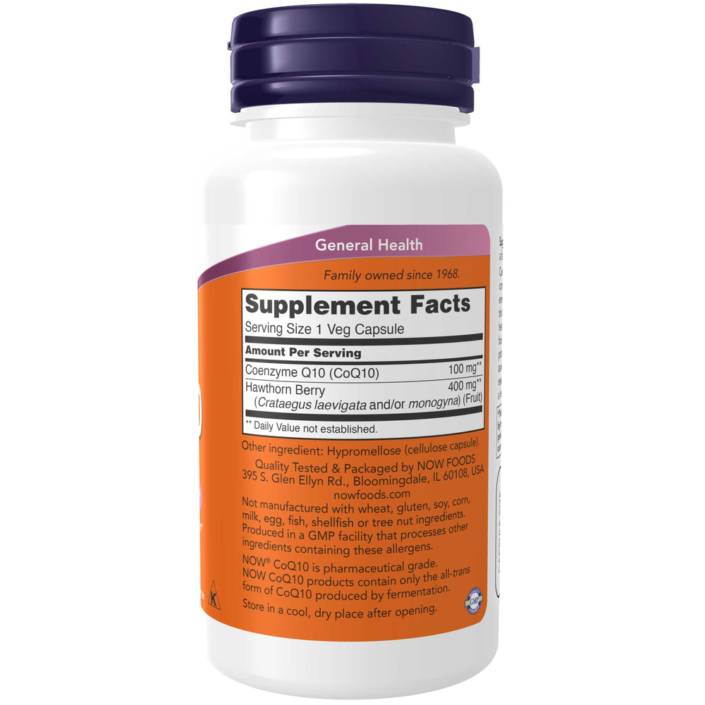 Product image for CoQ10 100mg with Hawthorn Berry.