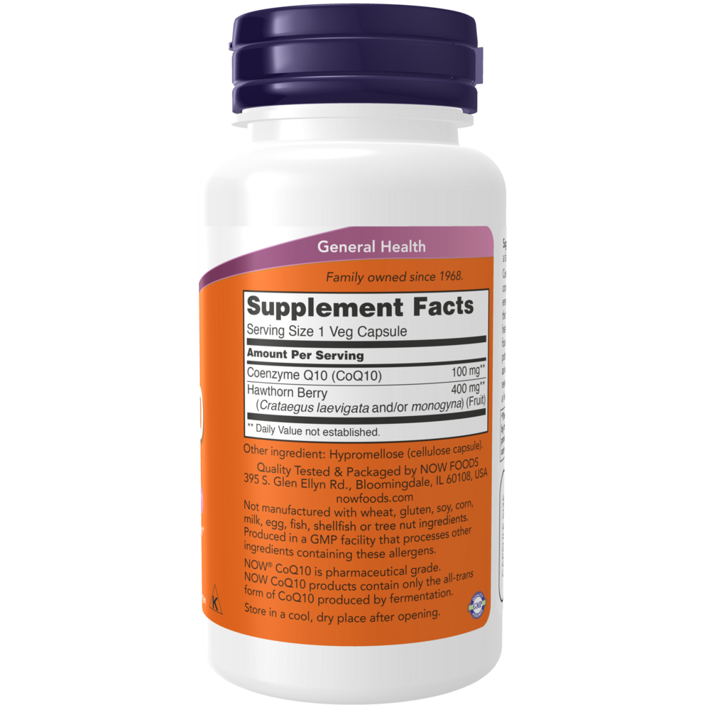 Product image for CoQ10 100mg with Hawthorn Berry.
