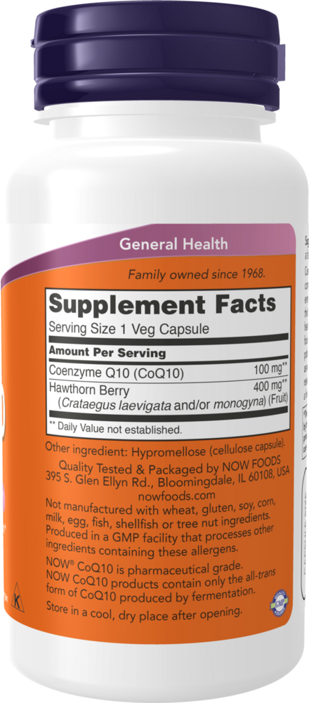 Product image for CoQ10 100mg with Hawthorn Berry.