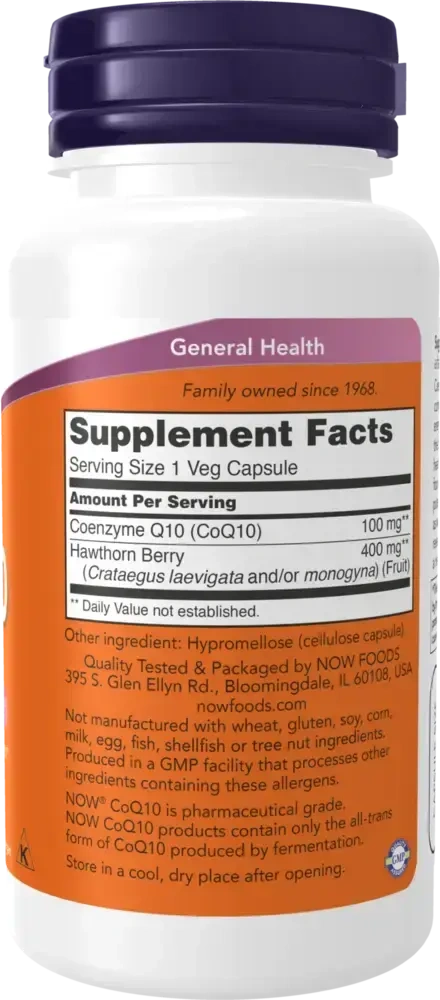 Product image for CoQ10 100mg with Hawthorn Berry.