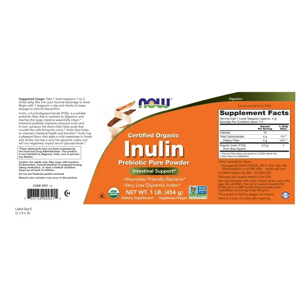 Product image for Inulin Prebiotic Pure Powder.