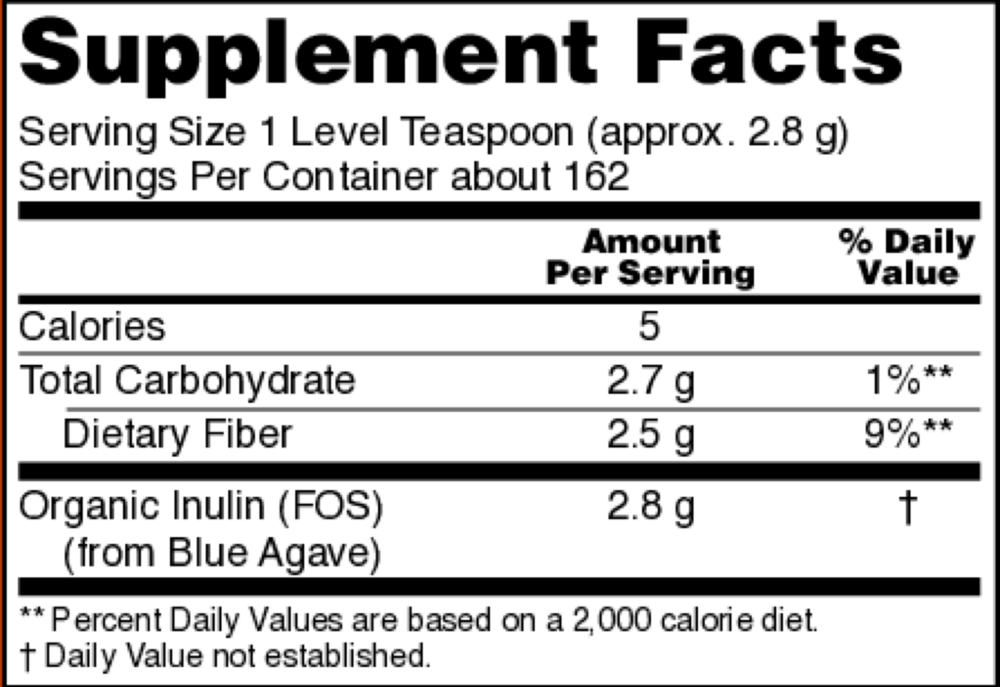Product image for Inulin Prebiotic Pure Powder.