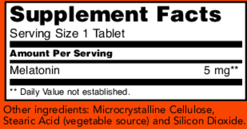 Product image for Melatonin 5mg SR.