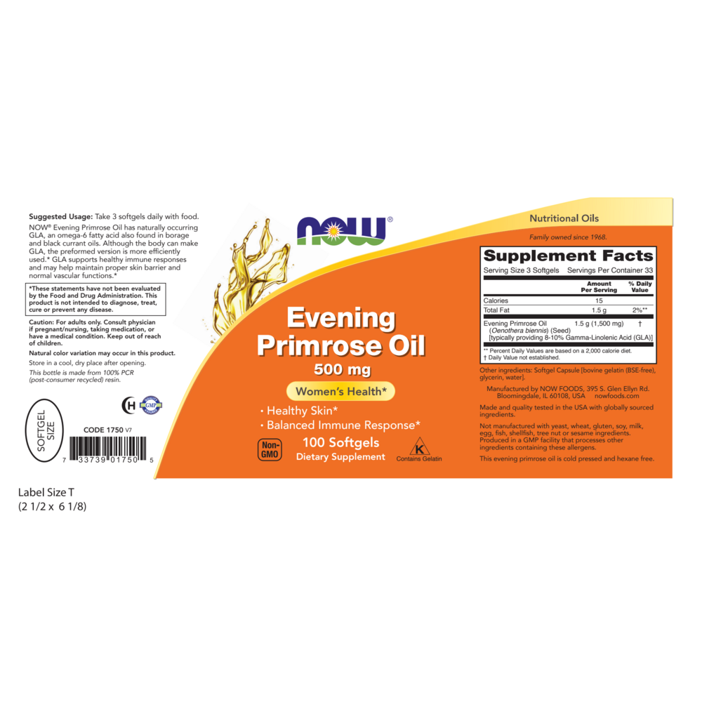 Product image for Evening Primrose Oil.