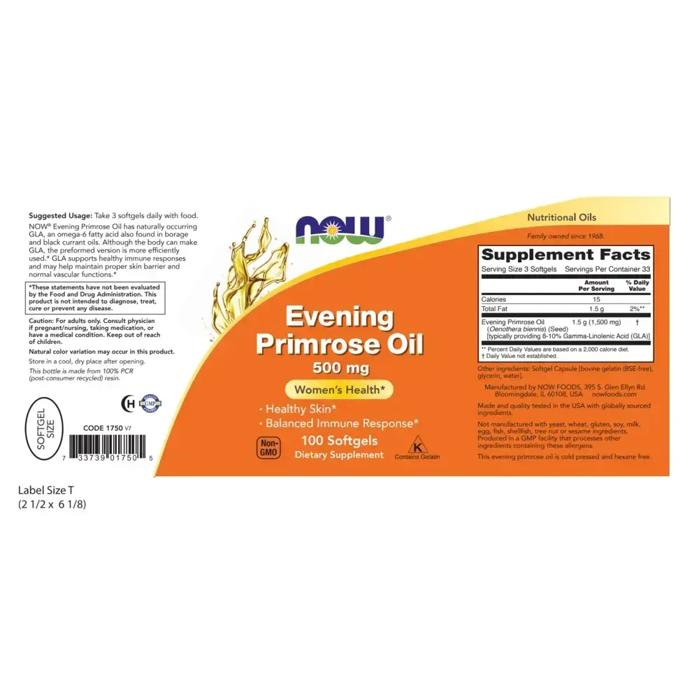 Product image for Evening Primrose Oil.