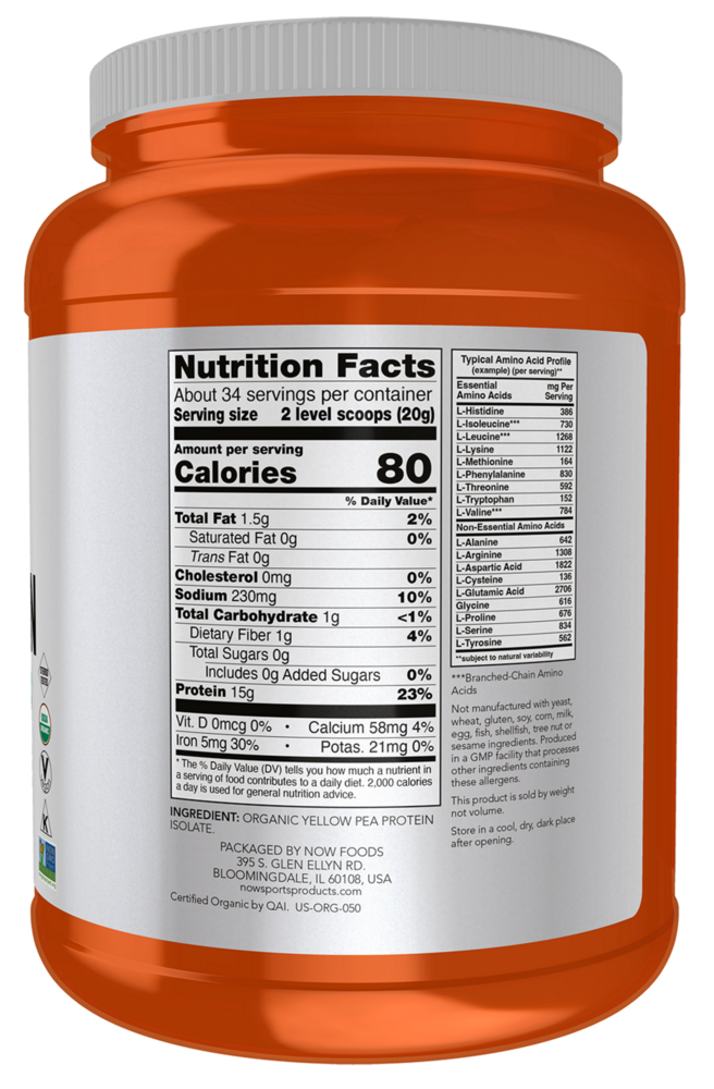 Product image for Organic Pea Protein.